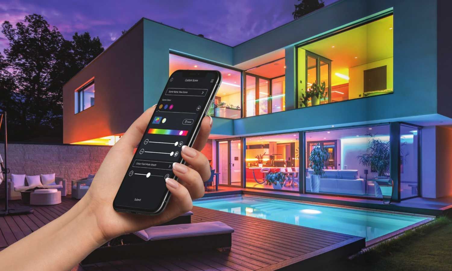 American Lighting, person holding a remote